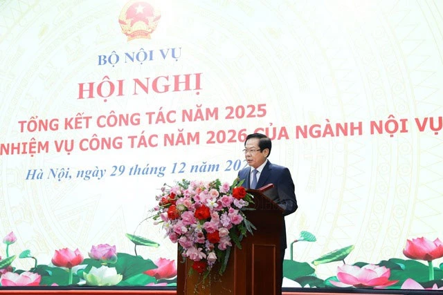 Hội nghị tổng kết công tác năm 2025 và triển khai nhiệm vụ công tác năm 2026 của ngành Nội vụ